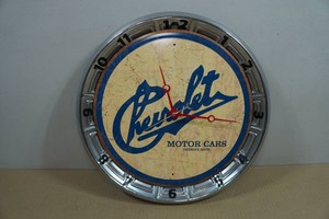 Vintage Chevrolet Hub Cap Clock