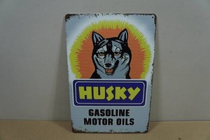 Vintage Style Metal Sign - Husky Motor Oil