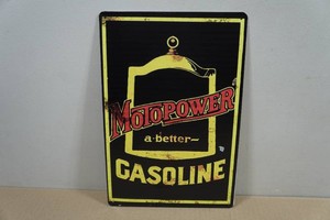 Vintage Style Metal Sign - Motorpower Gasoline
