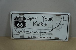 Route 66 License Plate