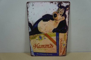Vintage Style Metal Sign - Hamms Beer