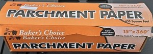 Bakers Choice parchment paper 15-in x 360 ft open box Barely Used