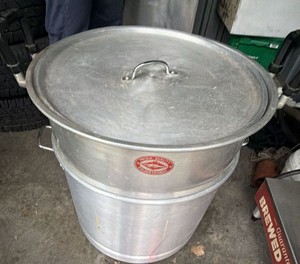 Large Commercial Aluminum 3-Piece Steamer Pot  Tamale Steamer with Lid & Insert