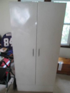 Metal multi-tier storage cabinet approx 30x15x66in