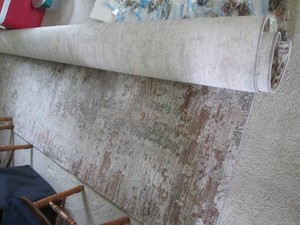 8x10ft neutral tone abstract area rug