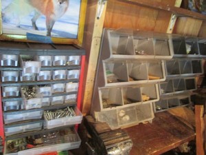 (3) Multi-Compartment Bentop organizers with content