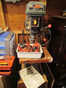 Sears Craftsman 10in 4-speed 14hp drill press with wood stand