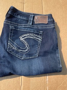 WOMENS SILVER JEANS DARK WASH 2031 #50