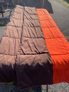 CLEAN BROWN AND ORANGE QUEEN COMFORTER