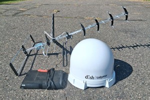 DISH TAILGATOR KING 3 SATELLITE SYSTEM,  COMPLETE