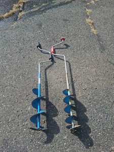 PAIR OF HAND ICE AUGERS