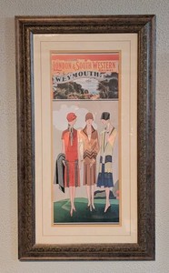 LL - Framed Railway Travel Poster - London & South Western Weymouth Print