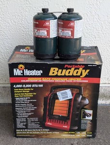 G - Portable Propane Heater - Mr. Heater Buddy MH9BX With 2 Tanks