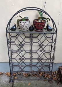 Y - Metal Wine Rack - Decorative Outdoor Display Stand
