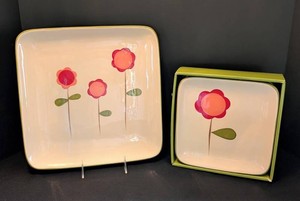 DR - Serving Platter & Appetizer Plates - Tag Floral 5-Piece Set