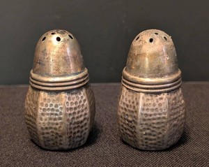 Vintage Sterling Silver Salt & Pepper Shakers - Pair