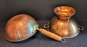 DR - Copper Strainer Pair - Solid Copper Korea Colanders