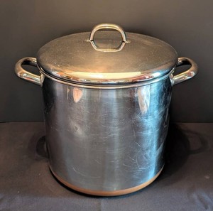 DR - Stock Pot - Vintage Revere Ware 12 Qt 1810 Copper Bottom