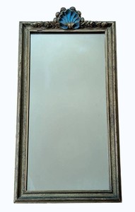 UL - Vintage Rococo Revival Wall Mirror - Gold-Tone Shell & Floral Frame