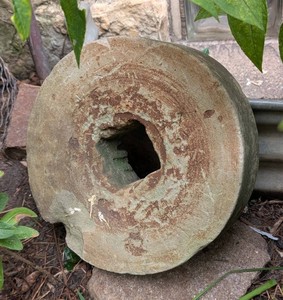 Y - Vintage Grinding Stone - 11in Diameter