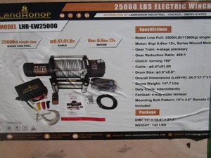 LandHonor 12v 25,000lb Winch