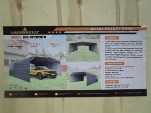 LandHonor 20x21 Carport wSides