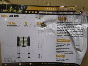 LandHonor 12.5 Telescoping Alum Ladder