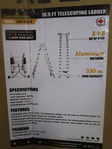 LandHonor 16.5 Telescoping Alum Ladder