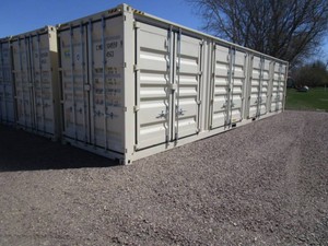 40 Single Trip High Cube Multi Door Shipping Container Biege Color