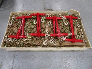 LandHonor (8) 516-38 5400lb Ratchet Load Binders & (16) 20 516 G70 Chains
