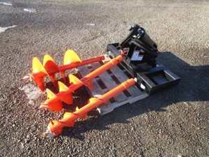 Raytree Skid Steer Auger w 6 12 18 Bits