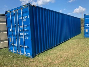 40 Single Trip High Cube Standard Shipping Container Blue Color