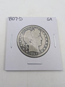 1907-D Barber Half Dollar