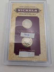 Estate 1903 Liberty And Buffalo Nickel Display