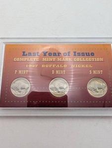 Estate 1937 Buffalo Nickel P, D & S Mint Collection (Lot of 3)