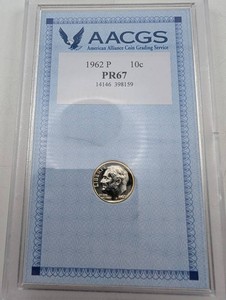 Estate AACGS 1962 P Roosevelt Dime PR67