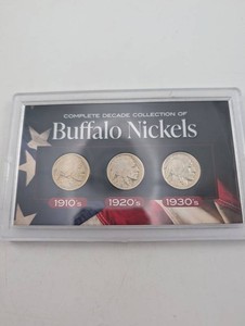 Estate Collection Of 3 Buffalo Nickels, 1910s-1930s