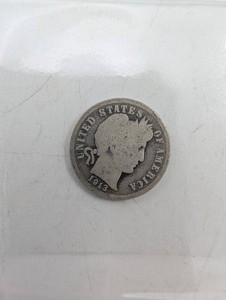 1913 United States Barber Dime with Certificate of Authenticity