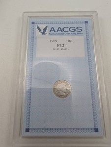 Estate 1909 Barber Dime AACS F12