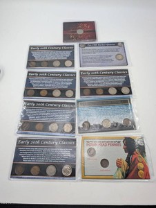 Estate Collection of Early 20th Century Coin Presentation Cards (Lot of 9)