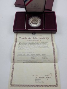 1988 United States Olympic Coins Proof Silver Dollar