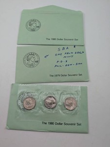 Estate 1979 & 1980 Dollar Souvenir Sets (Lot of 2)