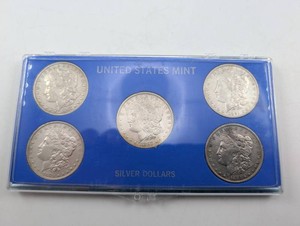 Estate Lot of 5 United States Morgan Silver Dollars