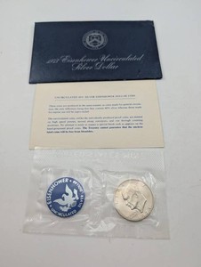 1973 Eisenhower 40% Silver Dollar With Original Packaging