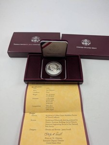 1993 Thomas Jefferson 250th Anniversary Proof Silver Dollar