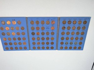 Estate Collection of Lincoln Wheat and Memorial Cents in Blue Folders