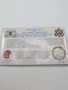 Estate Lincoln & Kennedy Incredible Facts Display Anco 1390