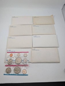 Estate Collection of U.S. Mint Uncirculated Coin Envelopes, 1977-1979