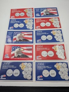 Estate Collection of 2003-2004 United States Mint Coin Sets (Lot of 10)