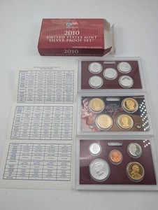Estate Collection 2010 United States Mint Proof Sets, Silver, Presidential & Coin Set